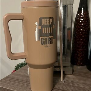JEEP GIRL 40oz Laser Etched Tumbler Cup NEW